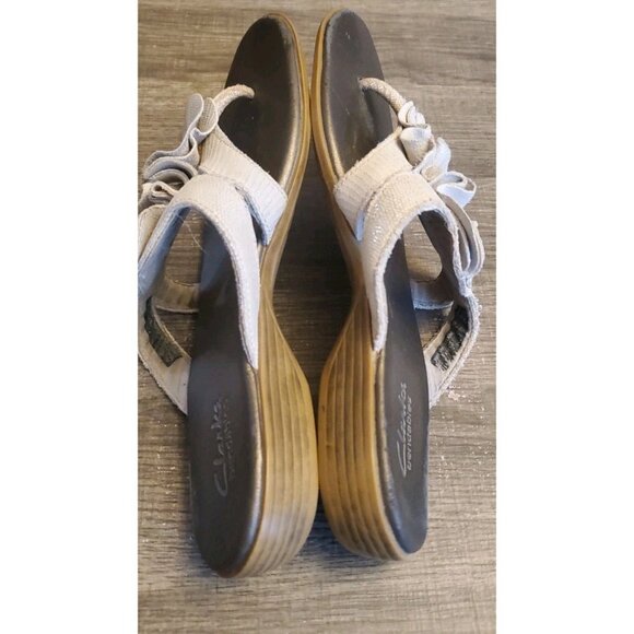 Clarks Floral Thong Flip-Flop Sandals Womens Size 7 - Picture 6 of 11